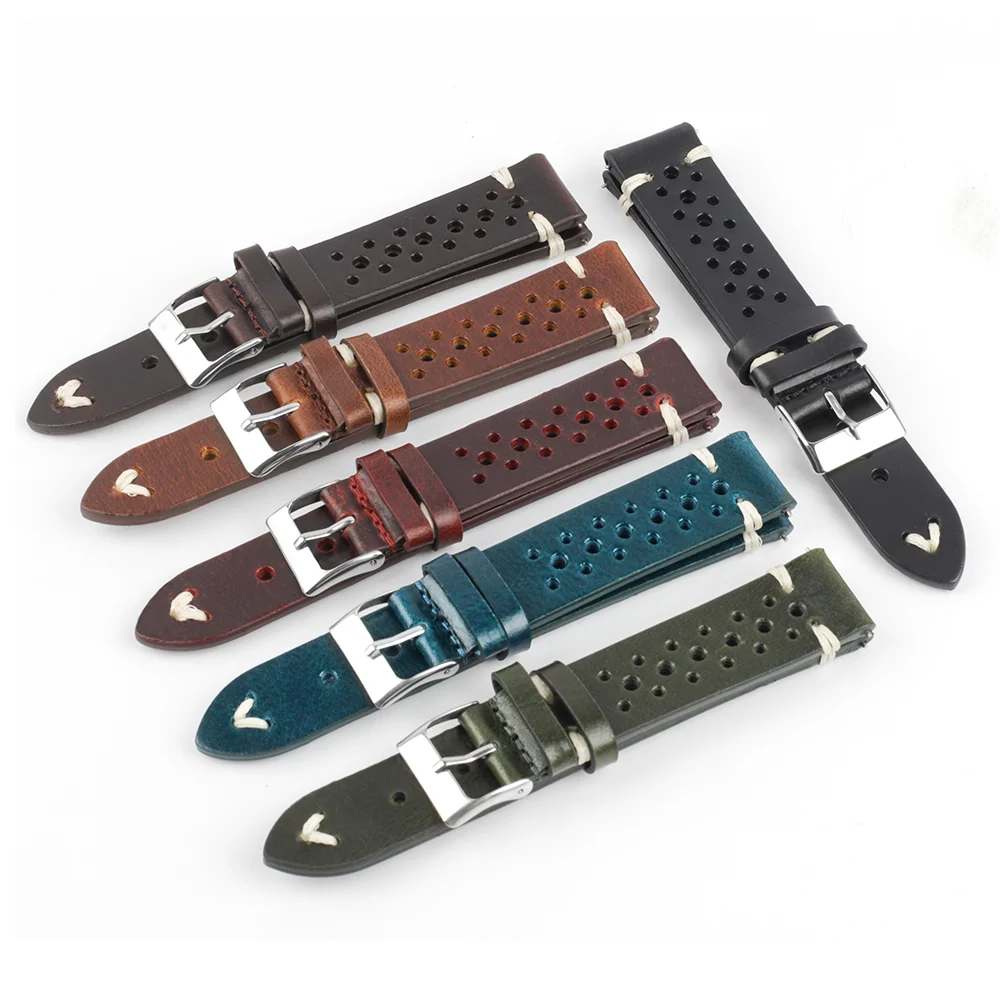 

Guangzhou Onthelevel Brand Vintage Crazy Horse Leather Making Watch Bands New Colors Band Watches