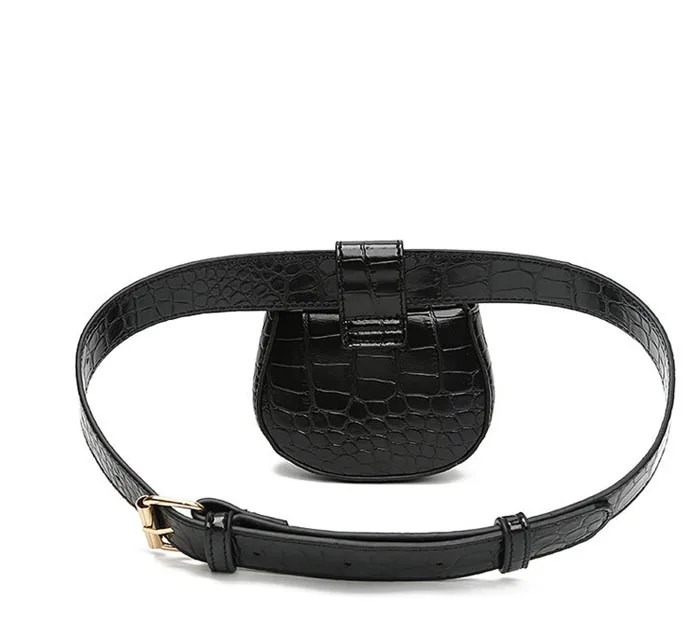 

Alligator Pattern Belt Bag for LadiesBum Bag Travel Waist Bag Women PU Leather Fanny Pack Black, Color1