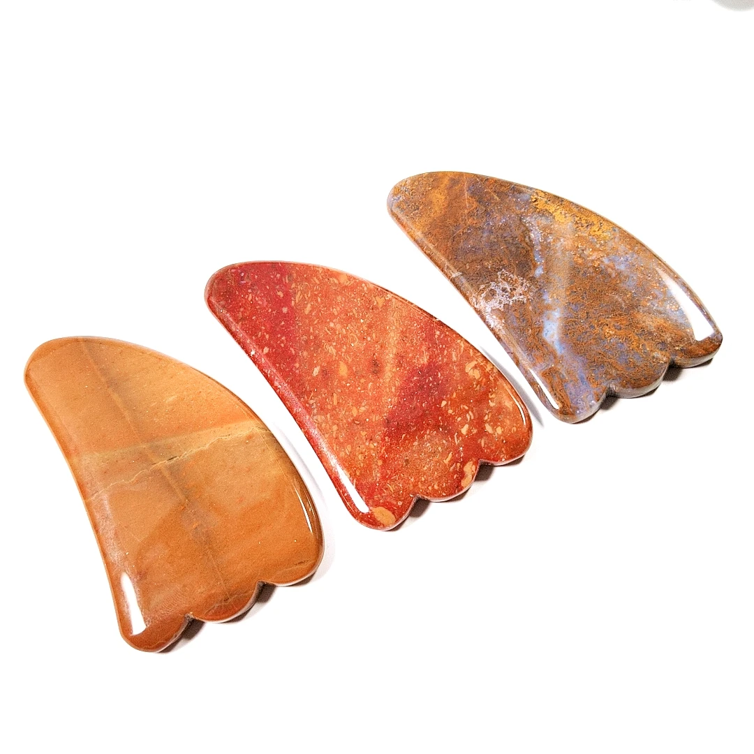 

High Quality Gua Sha Scraping Massage Face Spiky claw shape Mookaite Jasper Guasha Board Scraper Tool in New shape