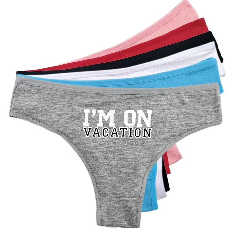 

Trending hot products spot goods supply letter printed 6 colors women cotton underwear panties, Mix