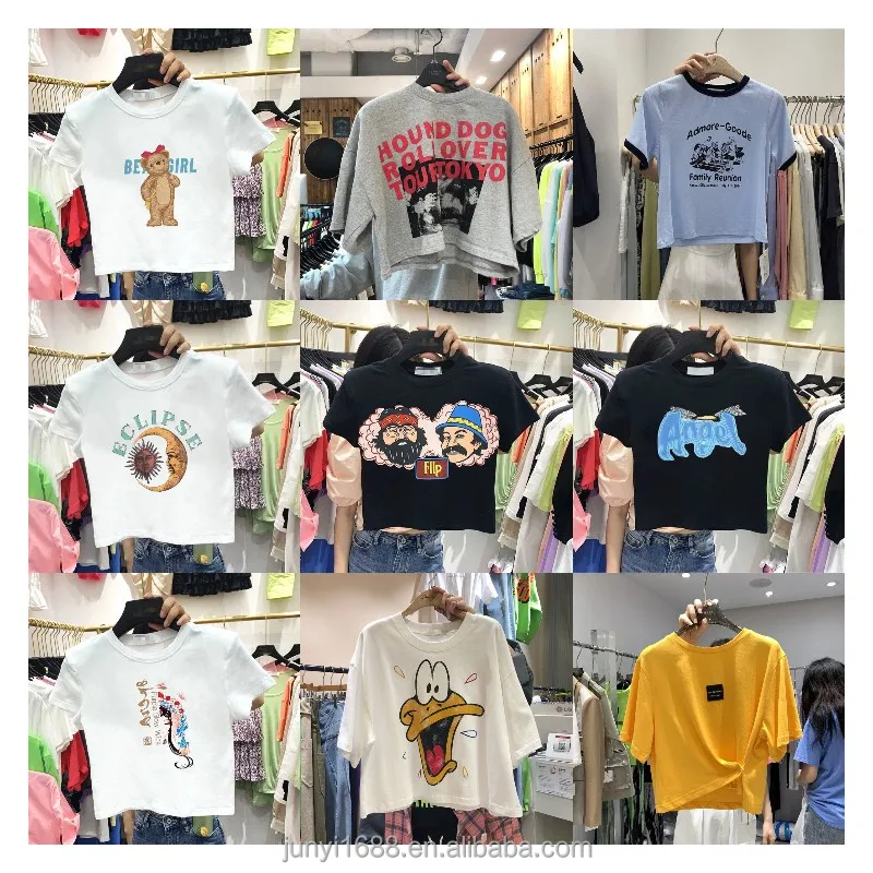 

Plus size low shoulder Women's Flat collar T-shirt wholesale short top Women's T-shirt fashion cotton T-shirt