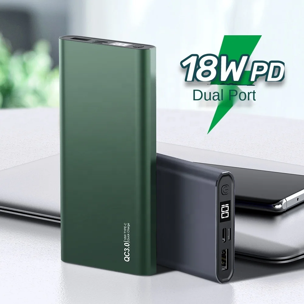 

10000mAhLarge Capacity mobile power fast charging3.0/PDPower Bank Intelligent Digital Display u ltra-thin portable power source