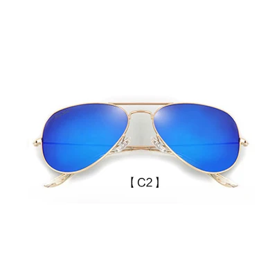 

DCOPTICAL 2021 High Quality Luxury Double Bridge Round Titanium Frames TAC Polarized Pilot Sunglasses