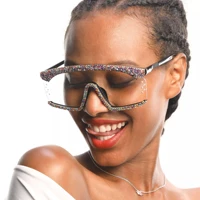 

Full Crystal Sunglasses For Women Luxury Brand Handmade Rhinestone Eyewear Female Chic Shining Sun Glasses