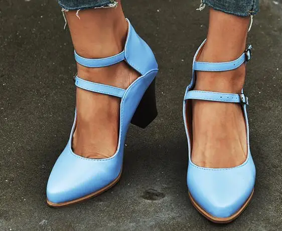 

F20676A Wholesale latest women high heel shoes plus size buckle sandal for ladies, Blue, purple , gray