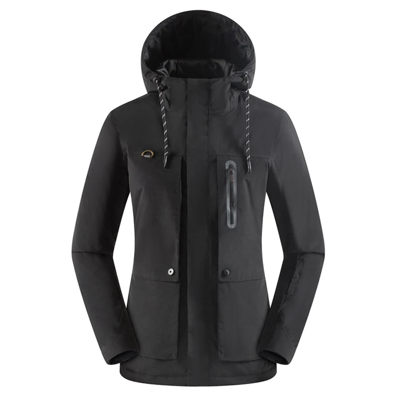 

Women's Plain Tactical Windbreakers Winter Hooded Soft Shell Fleece Jackets for Ladies, Black, pink, red