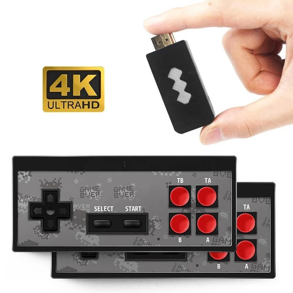 

Good product 8 bit Retro Video TV Game Console Y2 HD Built-in 568 Classic Games Potable Mini Wireless Controller Dual Gamepads, Black