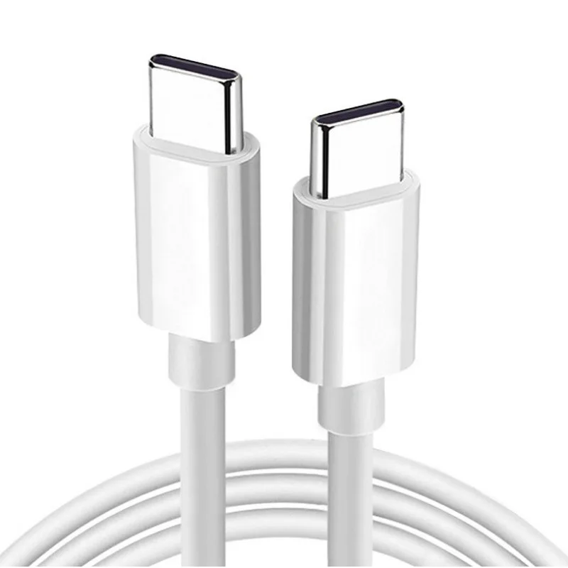 

Type C To Type C TPE Fast Charging Data Cable 5V 3A 60w White PD USB-C Cable For Computer For Phone