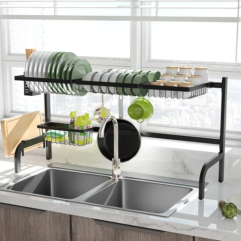 

wireking over the sink 2 layer hardware metal kitchen organizer storage rack metal iron 2 tier dish drying rack