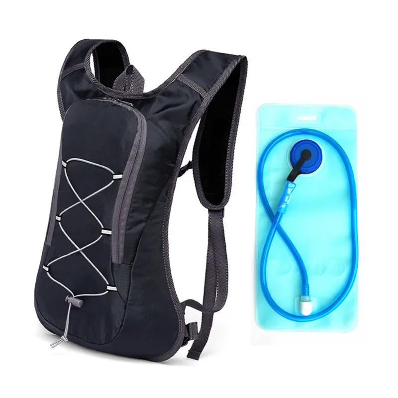 

Wholesale in stock reflective outdoor running hiking sports backpack camelback hydration cycling pack with 2L water bladder, Black, green, blue, pink
