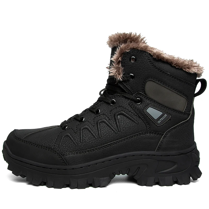 

2021 Hot Selling Popular Military Combat Fashion Men Leather Police Army Winter Cotton Anti-Slip walking style shoes