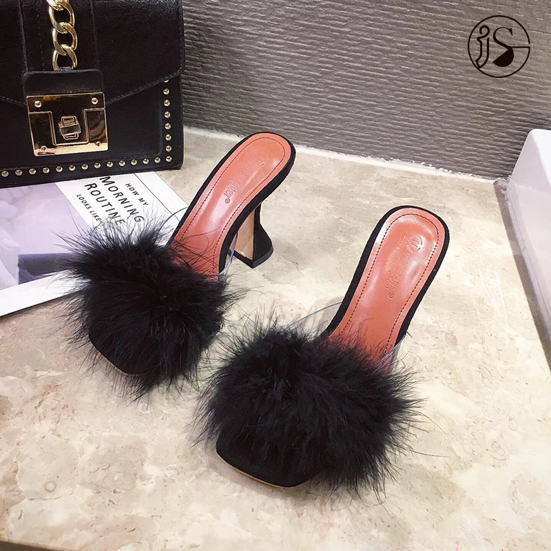 

Light luxury style fashion furry slippers slipper sandal women slippers, Picture