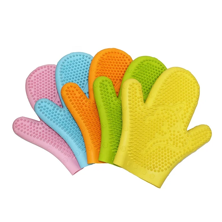 

Pet Grooming Glove Hair Remover Brush Gentle Deshedding Efficient Pet Mitt Pet Massage Gloves
