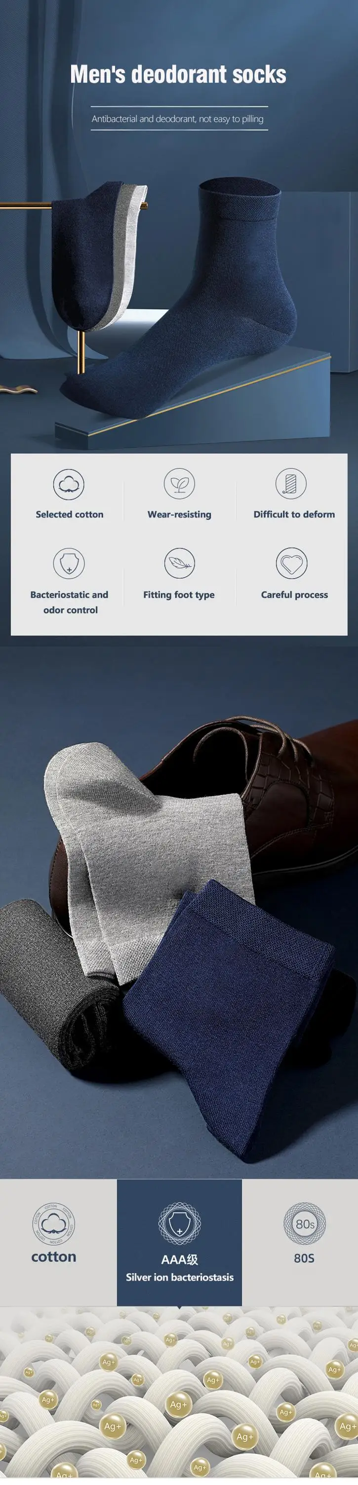 Enerup Accepted Oem Services Custom Women Men Length Dress Ankle Fit Combed Cotton Socks Soft Sole Combo