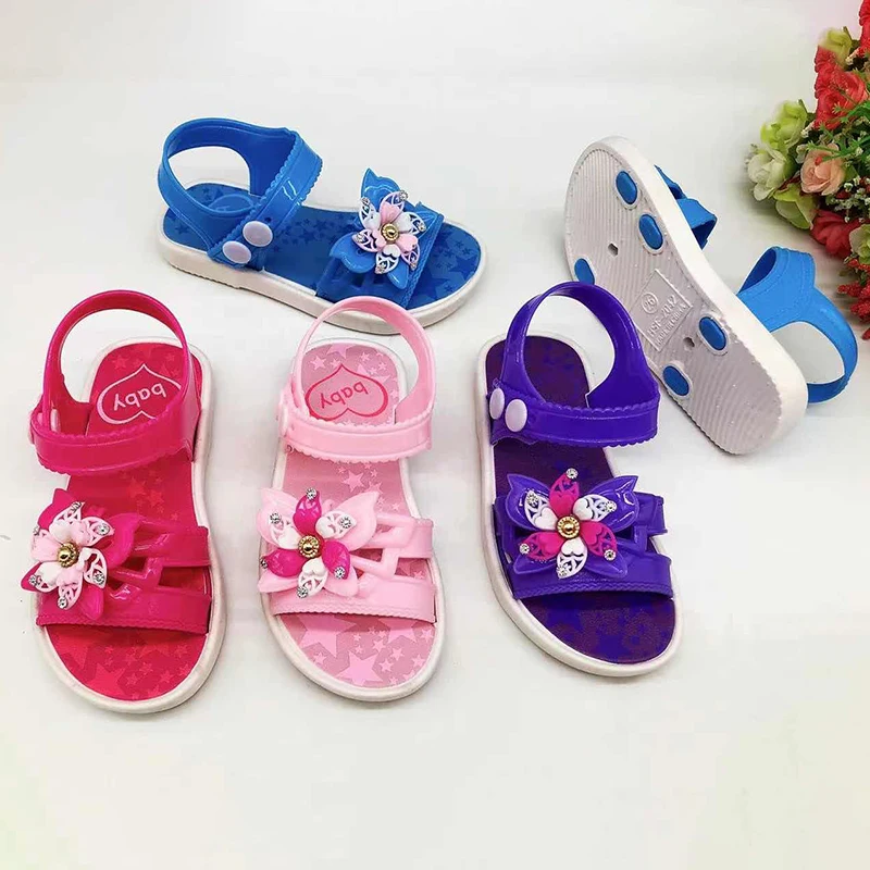 

2021 Hot PVC plastic household beach shoes children indoor sandals kids sandal, Customized color