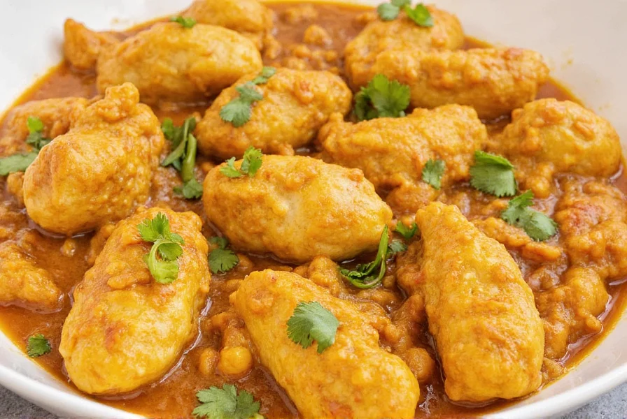 Chicken Tikka Masala served with rice and naan