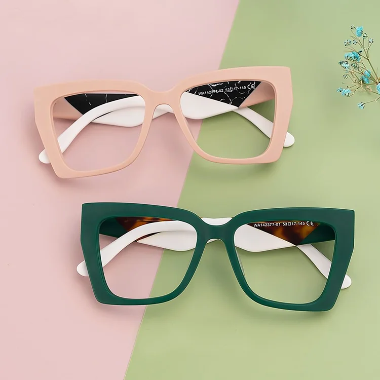 

Zeelool Most Hot Selling Woman Square Full Rim Acetate Eyewear Optical Frames, Multi colors