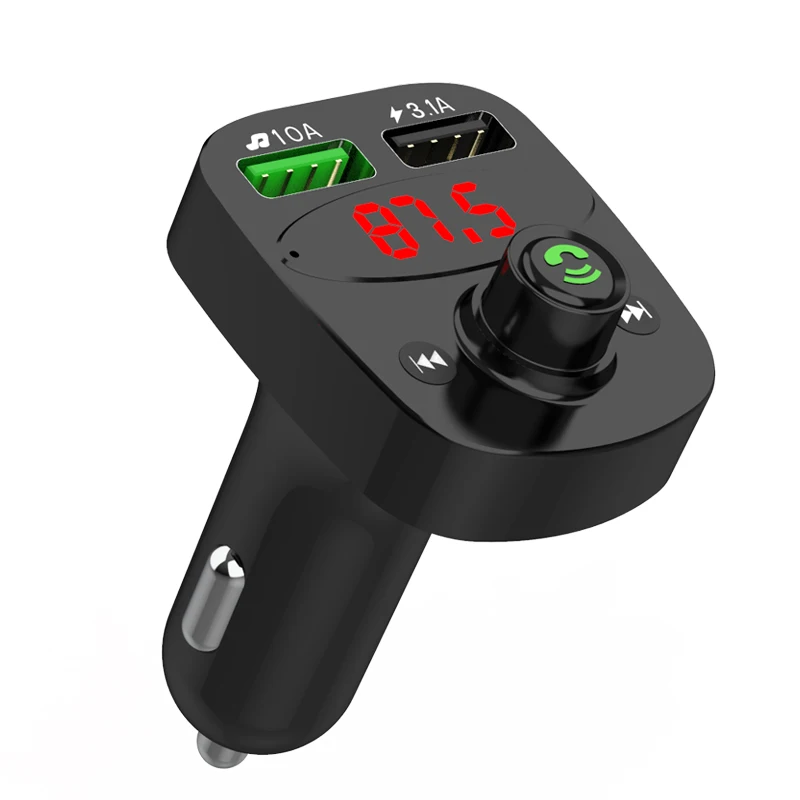 

Car Blu tooth MP3 Player Dual USB Port Car Charger 2 Port USB MP3 Music Player support TF/U Disk Car Charger With BT