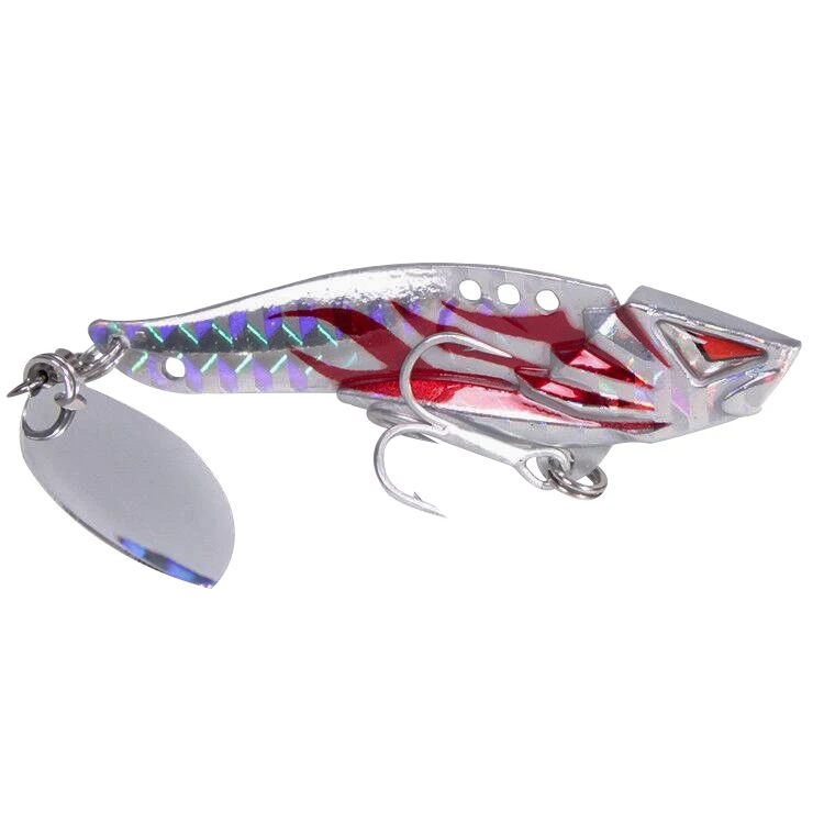 

LUTAC artificial long casting sinking 60mm 15g metal VIB fishing lure with spinner, 5 colors