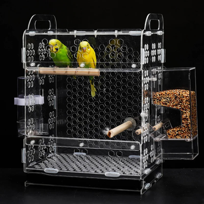 

Customized small and medium parrot bird cage, Transparent