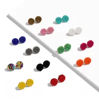 

2019 Handmade seed beaded stud earrings cute rainbow color miyuki bead Stud earrings