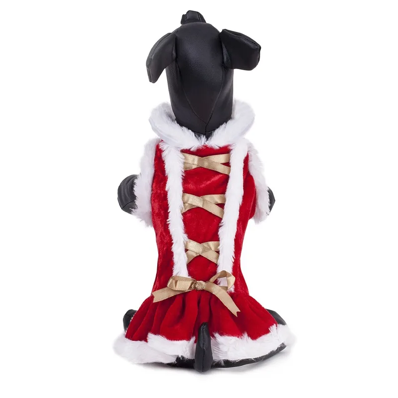 

Puppy Red Clothes Dress Holiday Christmas Cute Red velvet pet dress luxury dog christmas skirt dresses