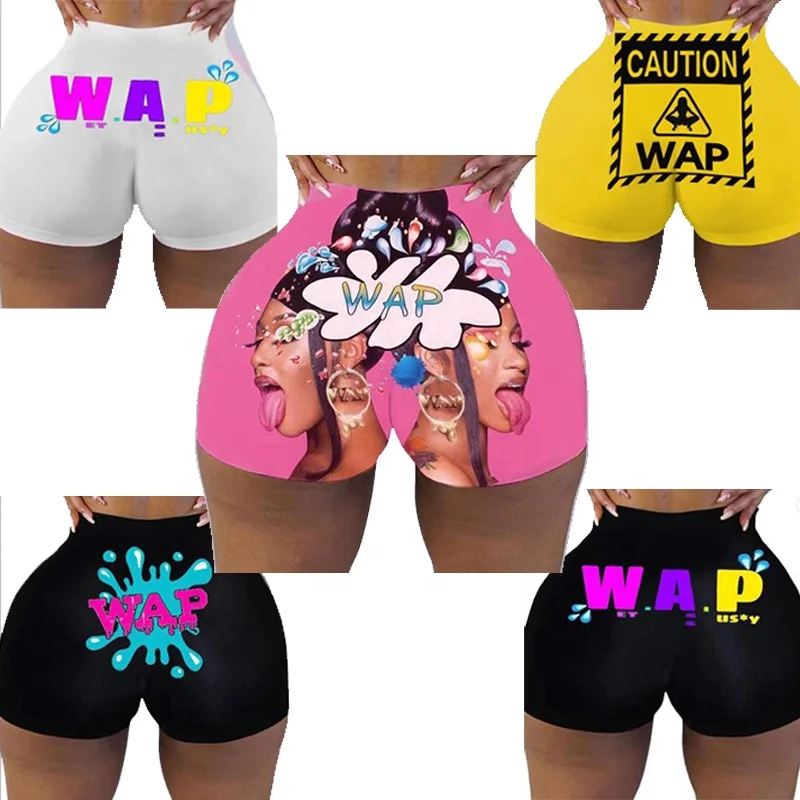 

Renrui WAP fitness women hot pants biker shorts sportswear candy snack shorts, Picture