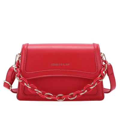 

The new fashion small square bag is popular with the Korean version of the chain bag with one shoulder slanted., As show