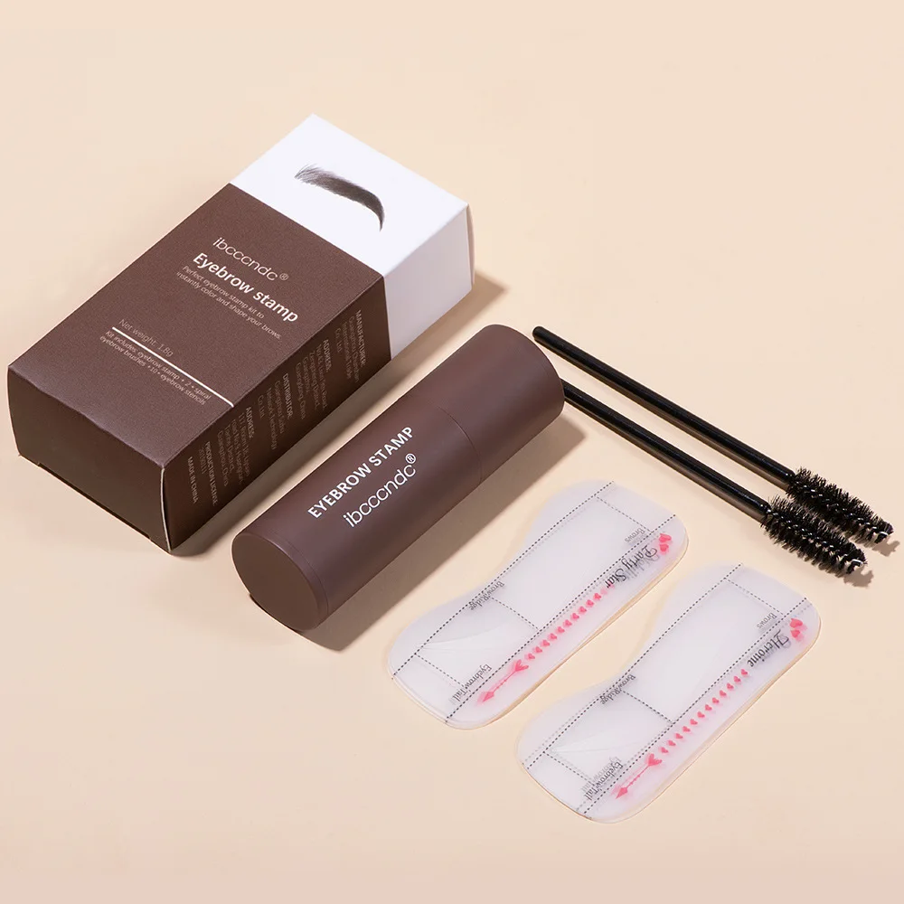 

Private label 1 step 13 in 1 eye brow stamp with stencil stick shaping kit