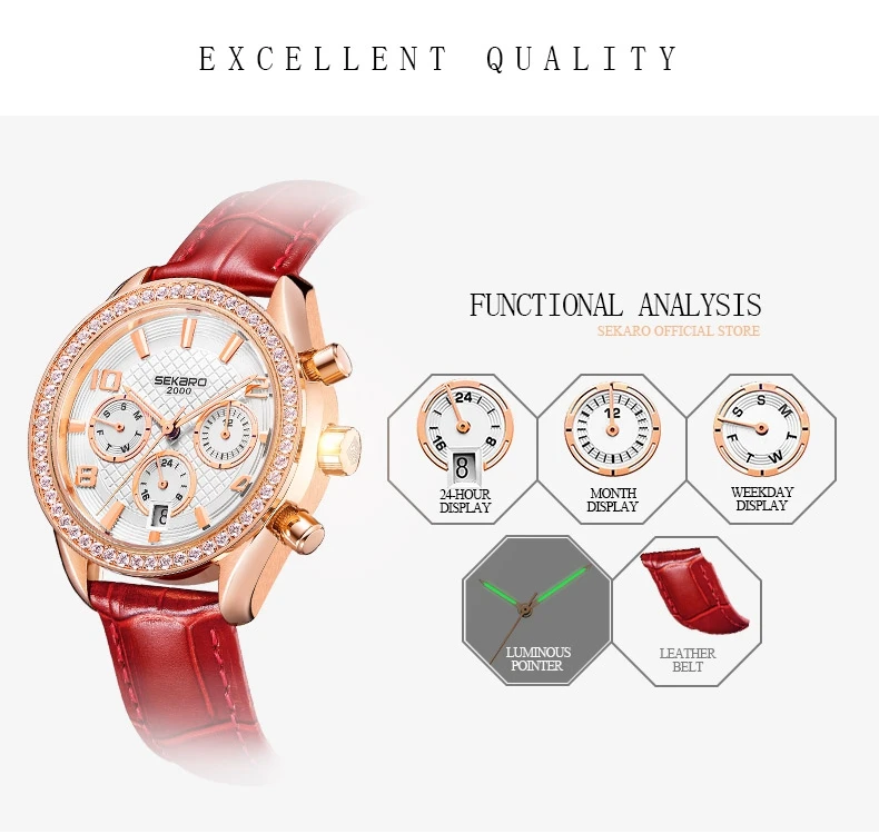 Sekaro 2020 Womenのluxuryブランド腕時計automatic Multifunction Mechanical Ladies Watch Buy 女性の高級時計 機械式レディースウォッチ 自動多機能時計 Product On Alibaba Com