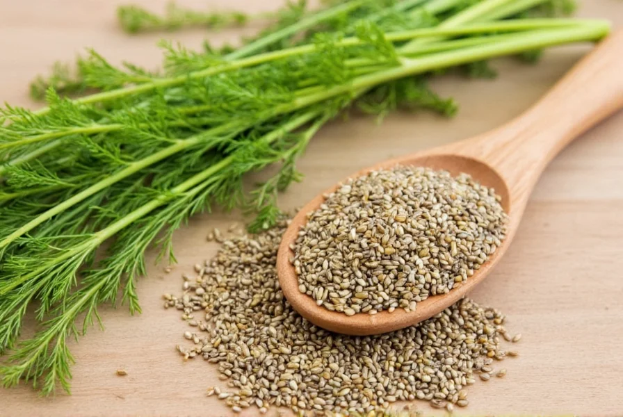 Chef measuring spice substitutes for fennel seed in cooking application