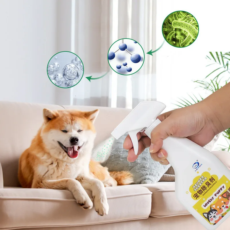 

Pet Cat Dog Remove Urine Deodorant Spray Stain Odor Eliminating Spray For Indoor Sofa Floor, Transparent