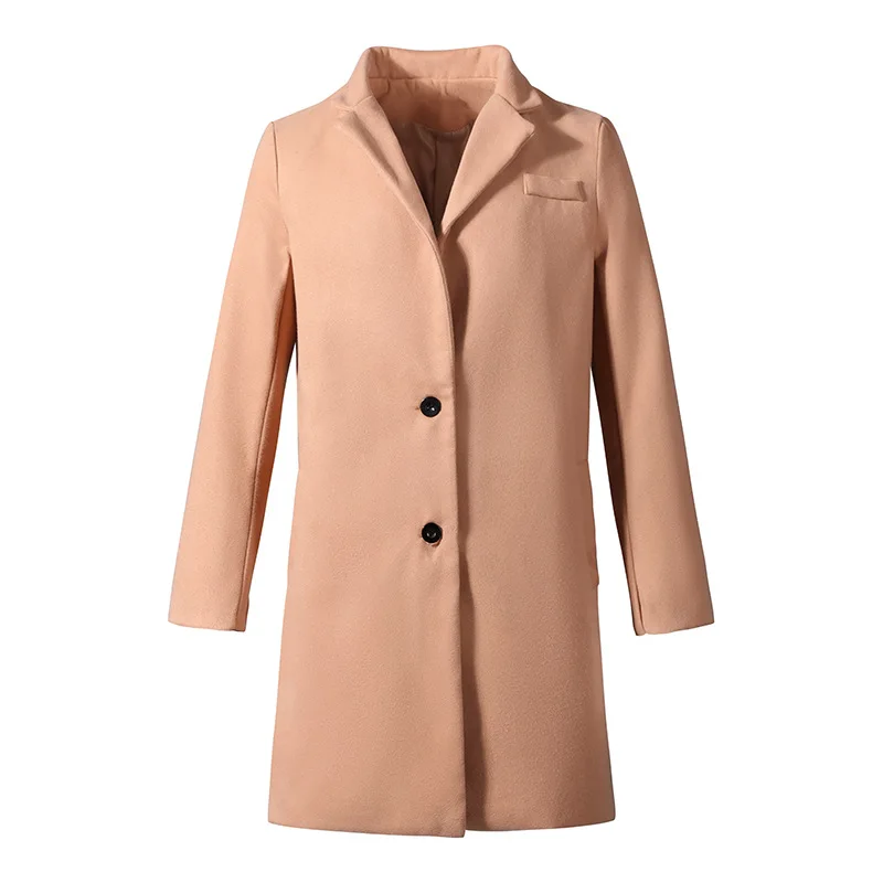 

New long double-sided woolen coat autumn and winter cloth coat trend temperament commuting