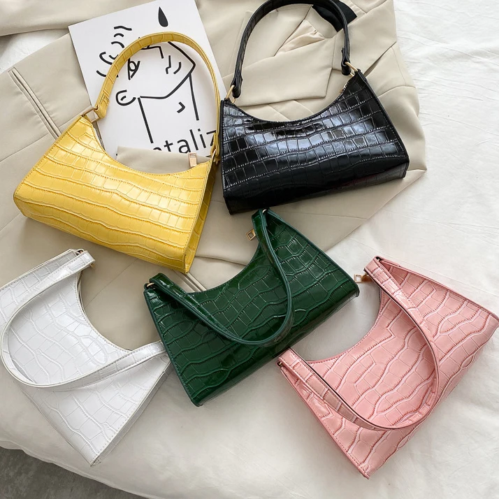 

Solid Color Customize PU Material Zipper Shoulder bag Trendy Fashion Women Shoulder Hand Bag, Mix