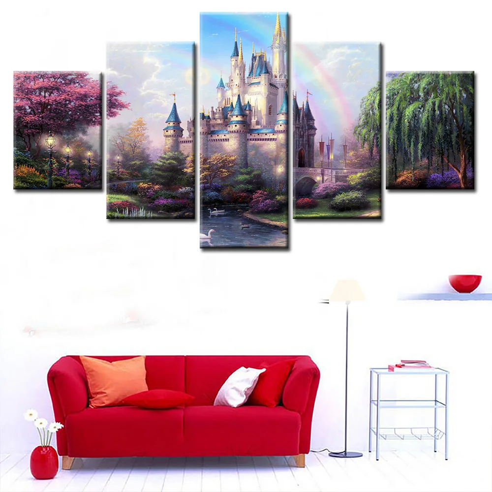 

Wall Decor Canvas Living Room Decoration Art Abstract Oil On Modern Pop Custom Print Printer 5 Panel Painting