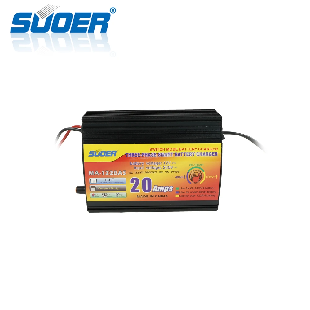 

Suoer 12V 20A Automotive Smart Universal Automatic Battery Charger for Lead Acid Battery