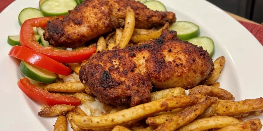 Cast Iron Skillet with Blackened Chicken