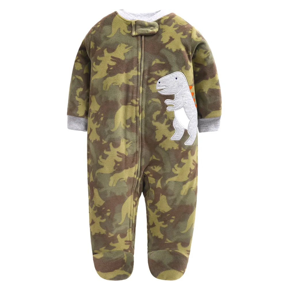 

MOQ 2 Wholesale 2020 newborn baby clothes fleece long sleeve carton baby rompers