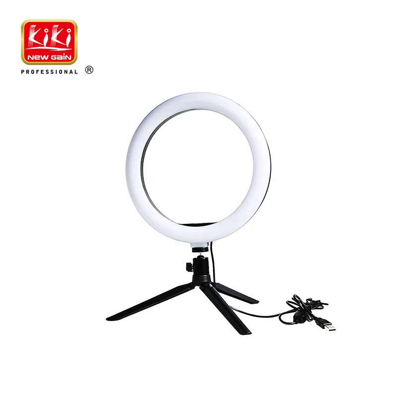 KIKI NEWGAIN Photography Studio Makeup LED Beauty Fill Light Ring Light For Phone With one mirror( 1x+2x) and one Selfie stand