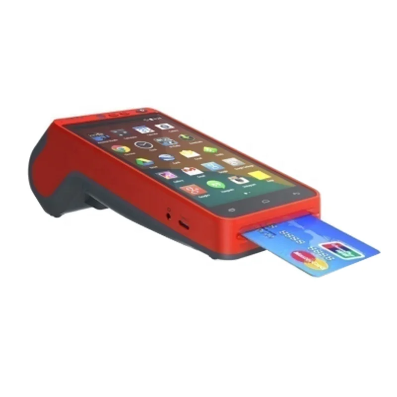 

4G/WiFi/Bluetooth NFC Payment Android Payment Handheld POS Terminal With Printer HCC-Z100, Red/black