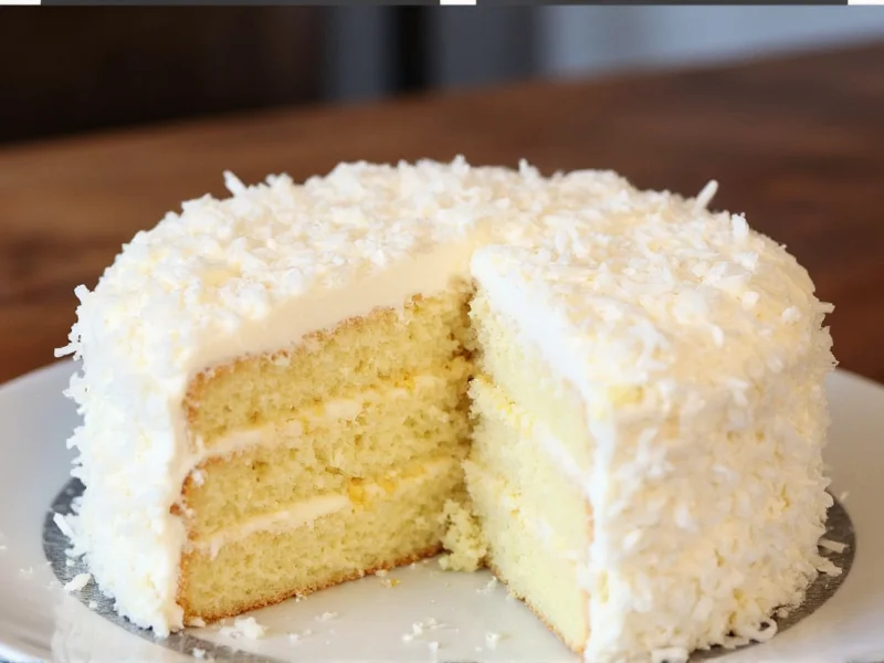 homemade coconut cake