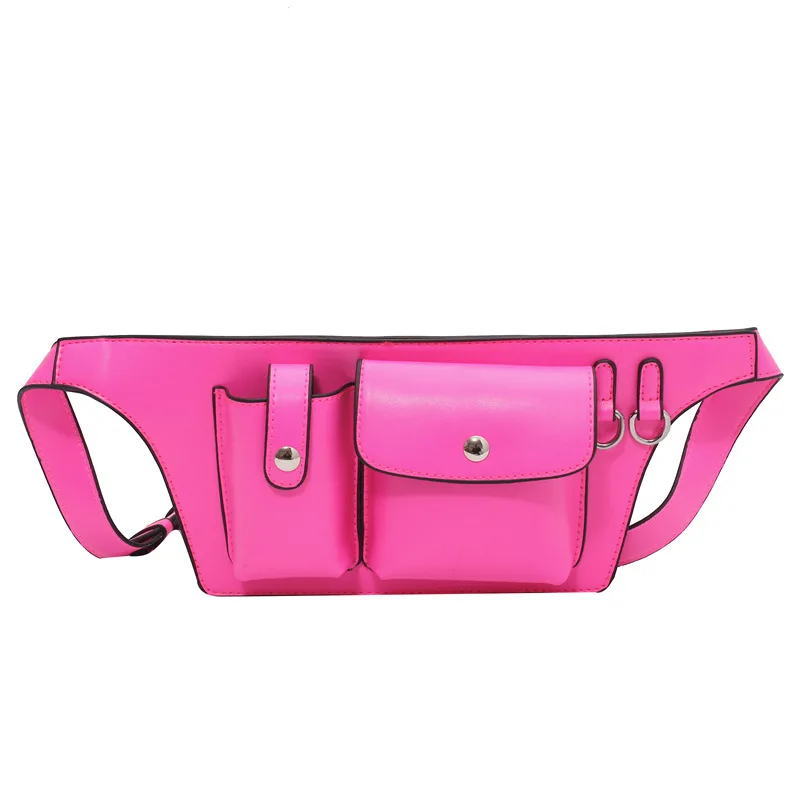 

Amazon Hot Selling Fashion PU Crossbody Bag Leather Breast Chest Bag For Women Girls, Candy colors