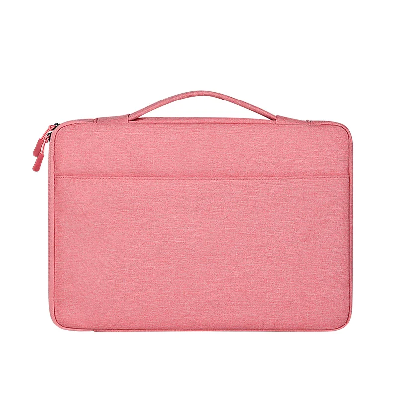 

Large capacity portable waterproof laptop bag 13.3/14..1-15.4/15.6 inches available for men and women, Dark gray/pink/light gray