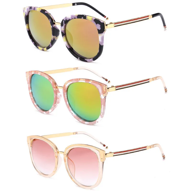 

WIIPU Fashion Korean parent-child sunglasses outing sunshade round frame sunglasses creative color film baby children's mirror
