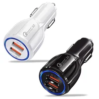 

QC3.0 Car Charger For Mobile Phone Dual USB Car Charger quick charge 3.0 Fast Charging Adapter Mini car Phone USB Charger