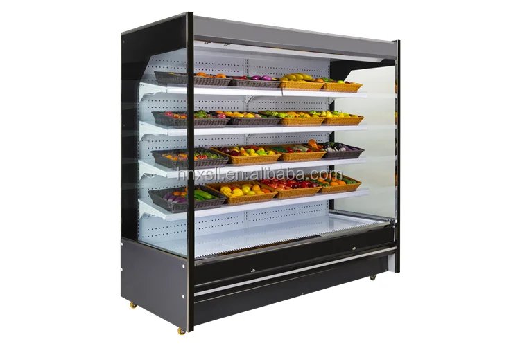 Supermarket Multi-deck Open Display Chiller for Vegetables Fruits Milk in Malaysia