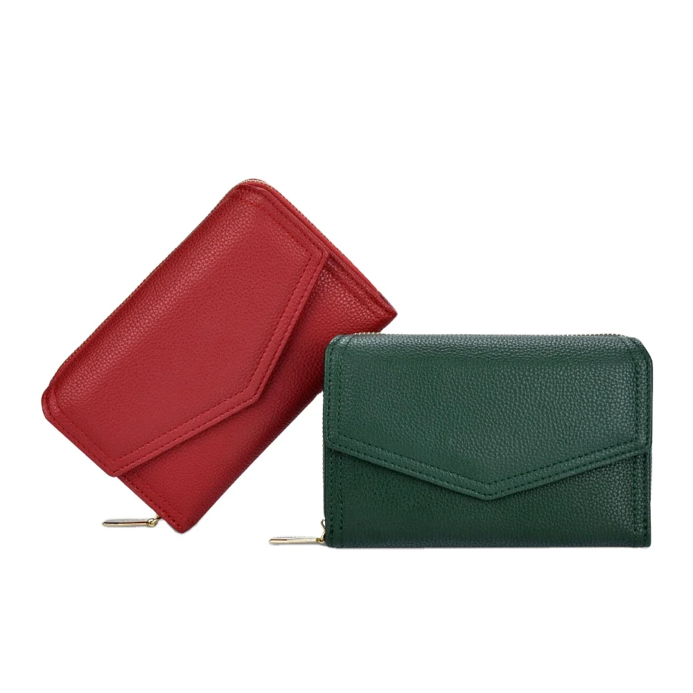 

Women Metal Zipper Small Wallets 2021 New Short Card Holder Bag Genuine Leather Coin Vintage Luxury Purses Female Men YW039