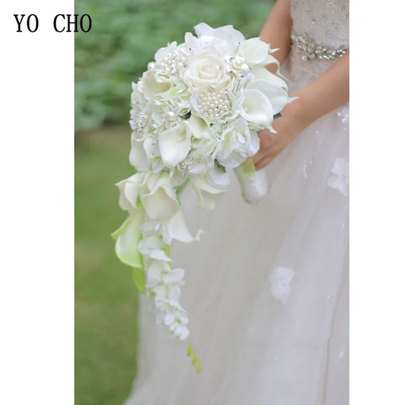 Yo Cho White Pink Bridal Bouquet Holder Calla Lily Bridesmaid Bouquets Wedding Arficial Flowers Buy Bridal Bouquet Wedding Wedding Flower Bouquet Wedding Bouquet Product On Alibaba Com