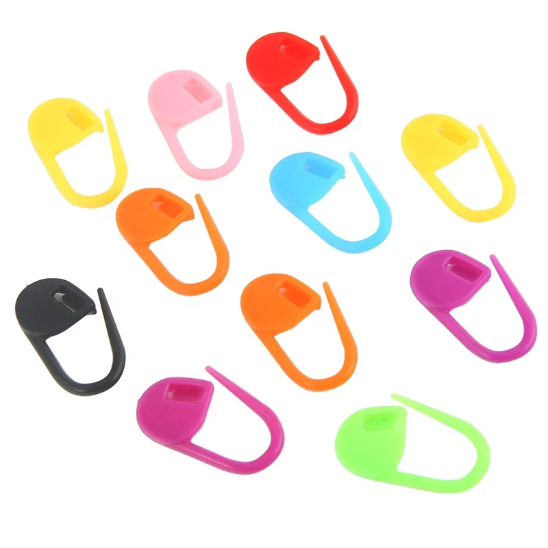 

100pcs Mix Color Plastic Resin Small Clip Locking Stitch Markers Crochet Latch Knitting Tools Needle Clip Hook Sewing Tool