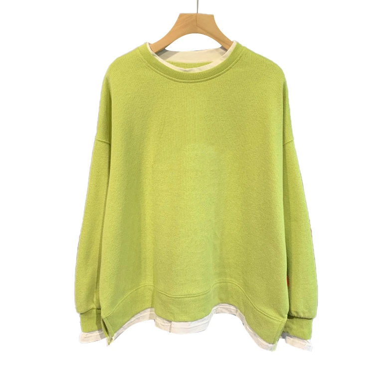

New design womens crewneck sweatshirt french terry top clothing custom womens streetwear fashion 2022